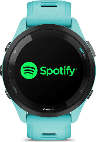 Garmin Forerunner 265 Smartwatch mit Schnellwechsel-Silikon-Armband 22 mm - türkisblau-schwarz