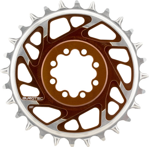 Burgtec plateau SRAM 8 trous thick-thin avec déport de 3 mm - kash bronze | 28 | 28 