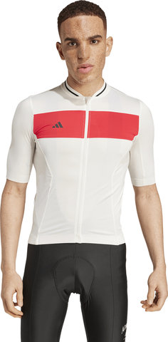 adidas Cycling Maillot Heritage Tempo 3-Stripes - chalk white-pure ruby | S