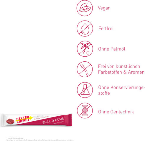 Dextro Energy Energy Gums - 15 Stück - cherry | cherry