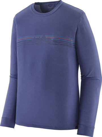 Patagonia Cap Cool Merino Graphic L/S Shirt - strata stripe-solstice purple | M