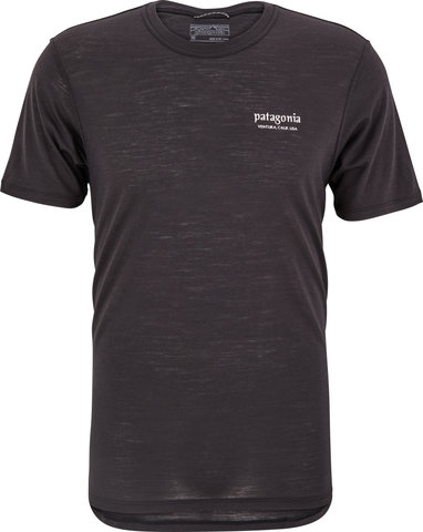 Patagonia Capilene Cool Merino Graphic S/S Shirt - heritage header-black/M