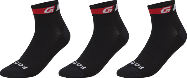 GripGrab Calcetines paquete de 3 pares Classic Low Cut - black/44 - 47