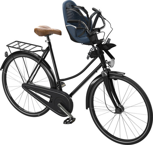 Thule Yepp 2 Mini Kids Bicycle Seat for Head Tube Installation - majolica blue