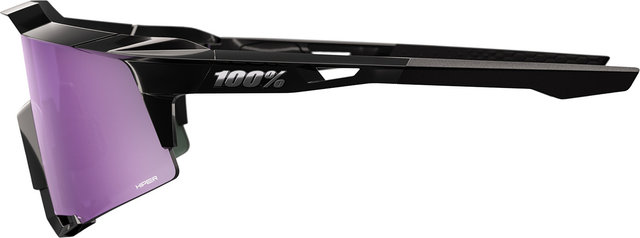 100% Gafas deportivas Polarized Speedcraft SL HiPER - polished black | hiper polarized lavender mirror