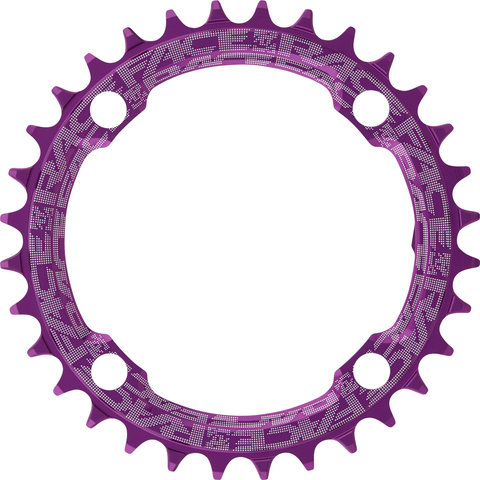 Race Face Narrow Wide Kettenblatt, 4-Arm, 104 mm Lochkreis, 10-/11-/12-fach - purple/32 Zähne