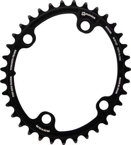 Rotor SRAM Force AXS 2X Chainring, 4-Arm, Q-Ring, 107mm Bolt Circle Diameter - black | 35 