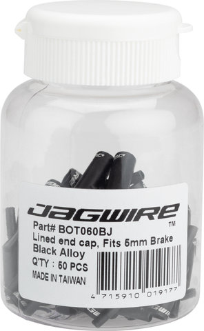 Jagwire Endkappen für Bremszugaußenhülle Lined 5 mm - 50 Stück - black