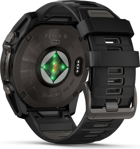 Garmin fenix 8 Solar Sapphire Titanium GPS 51 mm Multisport Smartwatch - graphite-carbon gray