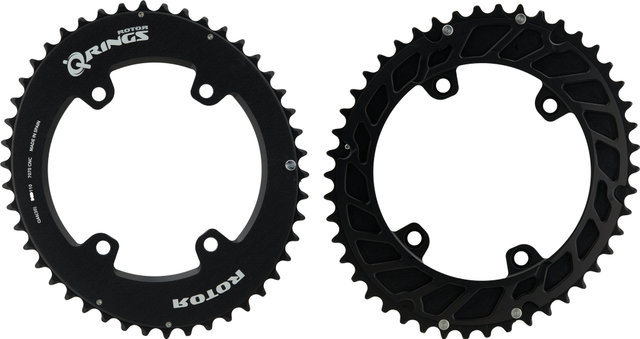 Rotor Pédalier ALDHU Carbone Gravel Q-Ring 46/30 11 vitesses - noir/170,0 mm/30-46