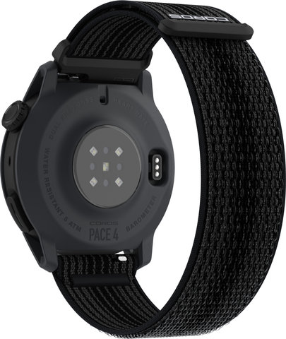 Coros Pace 4 mit Nylon-Armband Multisport-Smartwatch - black