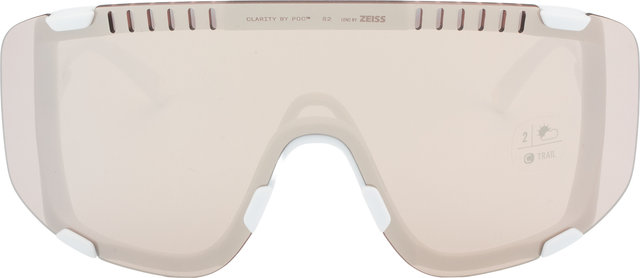 POC Devour Sportbrille mit Ersatzglas - hydrogen white | clarity trail-partly sunny silver