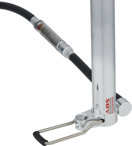 Lezyne Micro Floor Drive HPG Pumpe mit Luftdruckanzeige - silber