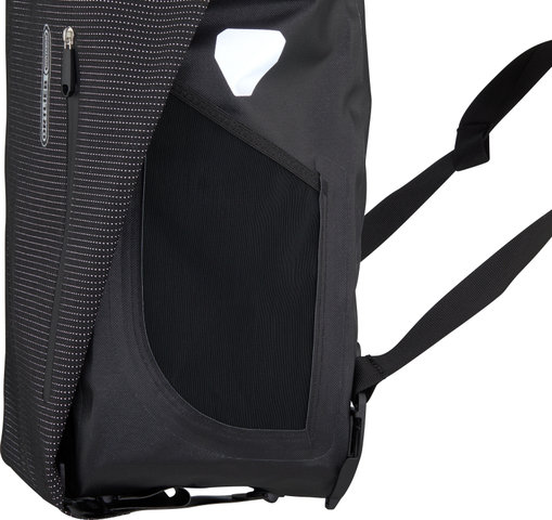 ORTLIEB Vario High-Vis QL2.1 Rucksack-Fahrradtasche Hybrid - black reflective/26000 ml