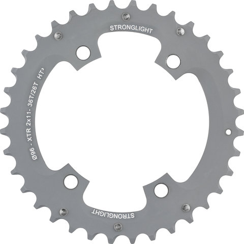 Stronglight Plato HT3 Shimano FC-M9000 11 vel., 4 brazos, círc. de aguj. 96/64 mm - gris/36 dientes