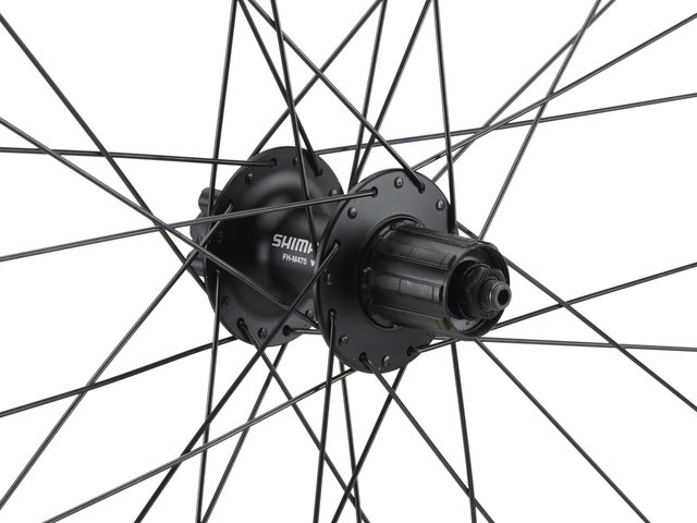 bc basic Juego de ruedas Mountain Alivio Disc 6 agujeros DT Swiss 466d 29" - negro | Juego de 29" (RD 9x100 dinamo + RT 10x135) Shimano