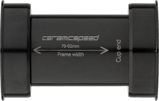 CeramicSpeed Eje de pedalier BB386EVO Shimano Coated 46 x 86,5 mm - black/BB386 Evo