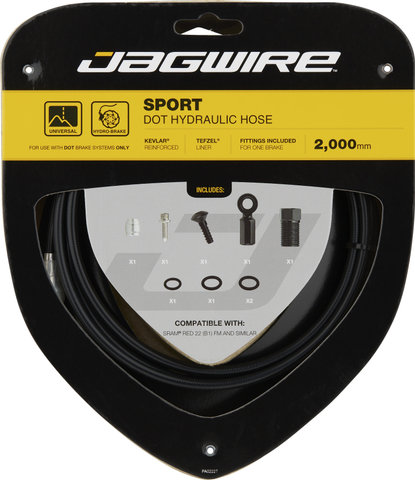 Jagwire Bremsleitung Sport Hydraulic für DOT - black/Red 22 Flat / Force 22 Flat
