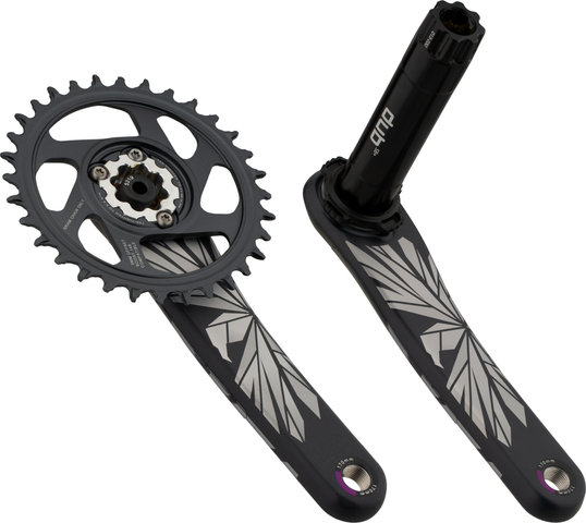 SRAM Juego de bielas X01 Eagle SuperBoost+ DUB DM 12 velocidades Carbon - lunar-polar/170,0 mm