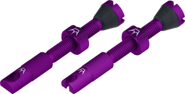 Peaty's Chris King Edition MK2 Tubeless Ventil 2er-Set - violet/SV 42 mm