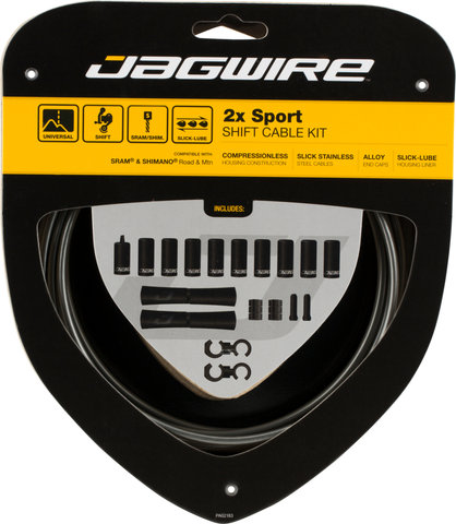 Jagwire Set de Câble de Vitesses 2X Sport - ice gray