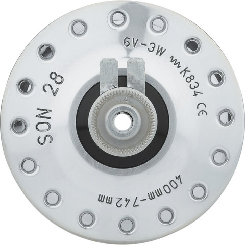 SON 28 disc center lock hub dynamo - polished/32 hole