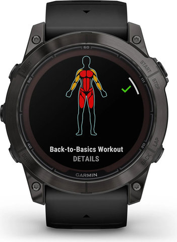 Garmin fēnix 7X Pro Sapphire Solar Edition Titan Smartwatch - schwarz-carbongrau