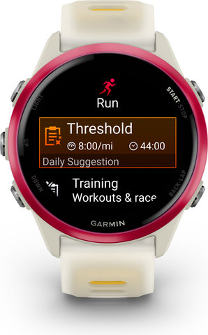 Garmin Forerunner 570 42 mm Smartwatch - bone-himbeerrot-transparent bone-mango
