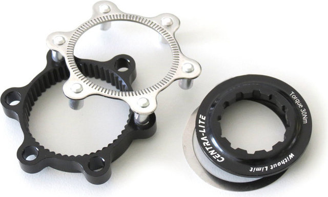 XLC BR-X62 Bremsscheibenadapter 6-Loch auf Center Lock - schwarz