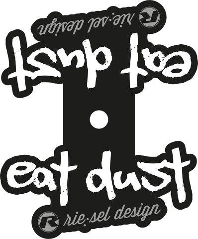 rie:sel design Autocollant pour Trou de Valve Gravel Eat Dust 40 mm - eat dust