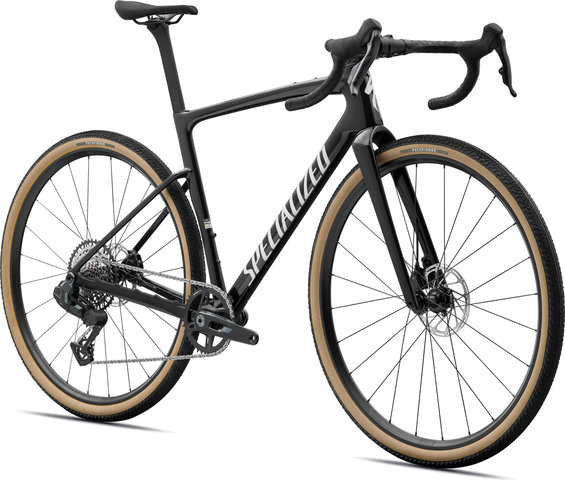 Specialized Vélo de gravel Crux 5 Comp carbone 28" - obsidian metallic-dune white | XL | 28" | 51 mm | 172,5 mm