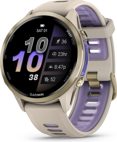 Garmin Forerunner 970 Smartwatch - gray-softgold-gray-transparent