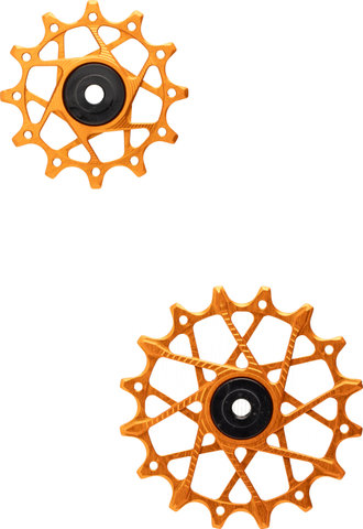 Garbaruk Juego de Poleas de Cambio 12 + 16 Dientes para SRAM 11/12 Velocidades - naranja | 12 dientes (rueda guía), 16 dientes (rueda tensora)