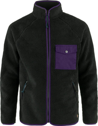 Fjällräven Vardag Pile Fleeceoberteil - black dark violet | L