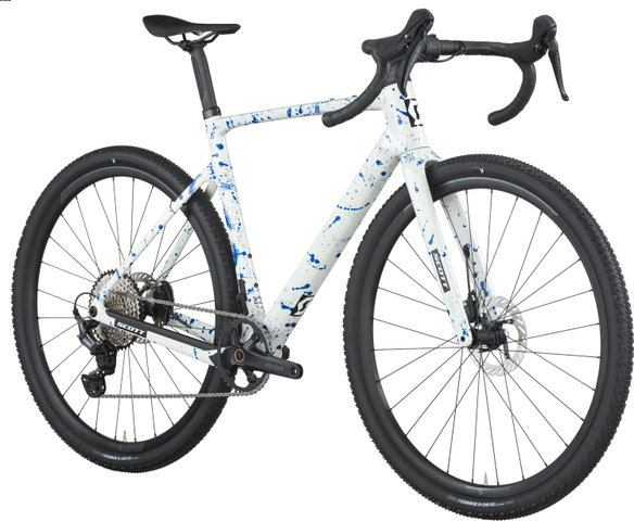 Scott Vélo de gravel Addict Gravel 30 Carbon 28" - white-splatter blue | XS | 28"
