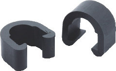 Jagwire Clip en C para la guía de latiguillos de freno - 10 piezas - black