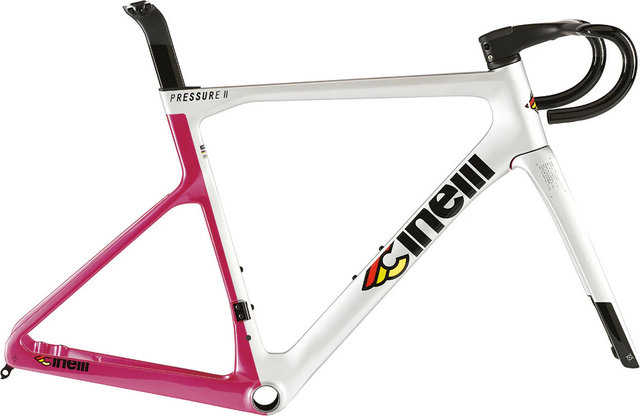 Cinelli Kit cadre Pressure II Carbon - pink bullet | 28" | M | 45 mm | 1 1/8" - 1,5" tapered