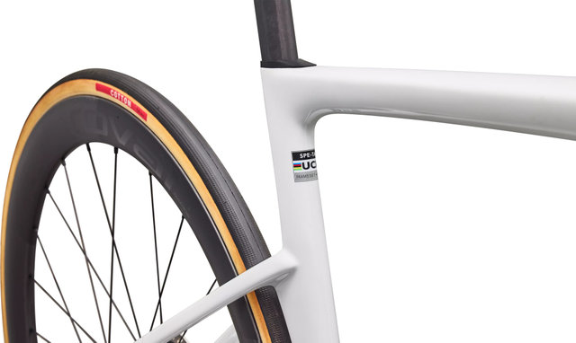 Specialized Vélo de route Tarmac SL9 S-Level Di2 Carbon 28" - gloss white silver metallic tarmac black | 170,0 mm | M | 47 mm | 28"