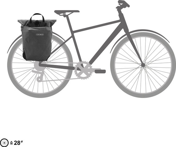 ORTLIEB Vario Urban QL2.2 Rucksack-Fahrradtasche Hybrid - pepper/20 l