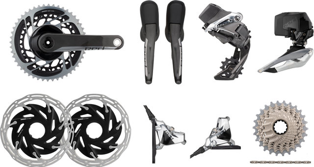 SRAM Red eTap AXS HRD FM group - black | 10-26 | SRAM XDR | Braze-on | 172,5 mm | SRAM XDR | 35-48