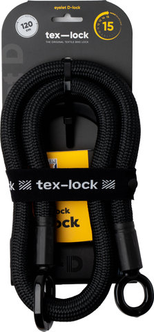 tex-lock Eyelet chain lock + D-lock shackle lock - onyx black