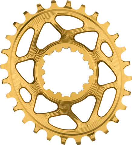 absoluteBLACK Plato Oval para SRAM Direct Mount 6 mm Offset - gold/28 