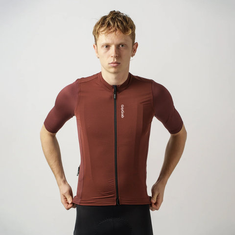 GripGrab Maillot Ride S/S - dark red | L