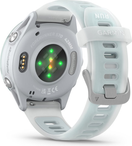 Garmin Forerunner 570 42 mm Smartwatch - steinweiß-blau