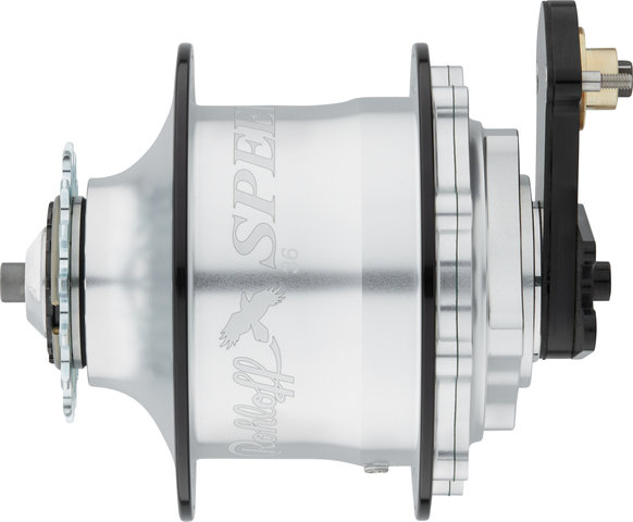 Rohloff Speedhub 500/14 CC cierre rápido 135 mm buje de cambio - plata-anodizado/Typ 8, 36 agujeros