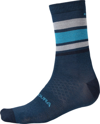 Endura Calcetines BaaBaa Merino a rayas - blueberry