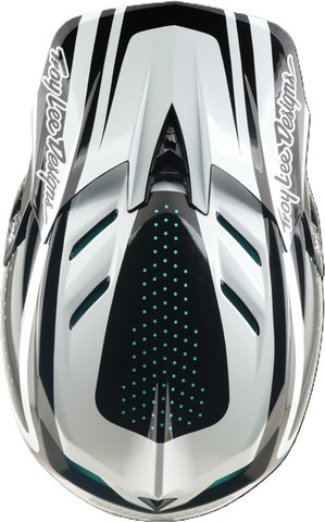 Troy Lee Designs D4 Polyacrylite Fullface Helmet - the line charcoal-white | 55 - 56 cm