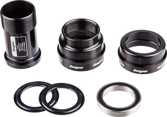 Hope Edelstahl Pressfit Innenlager 46 x 30 mm - black/Pressfit (68/73 mm) short