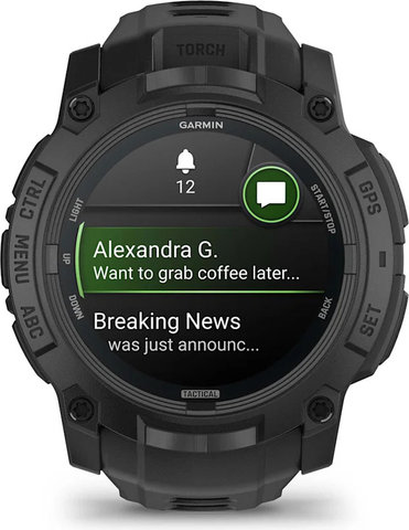 Garmin Instinct 3 50 mm AMOLED Tactical Edition GPS multisport smartwatch - black