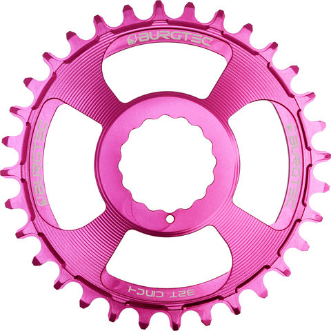 Burgtec 3 mm Offset Thick Thin Kettenblatt für Cinch/TRP - purple rain/32/32 Z